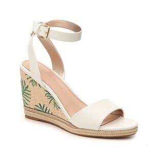 Kelly & Katie Wedge Sandal Devyn Style Tropical Palm Tree Women’s Size 8.5